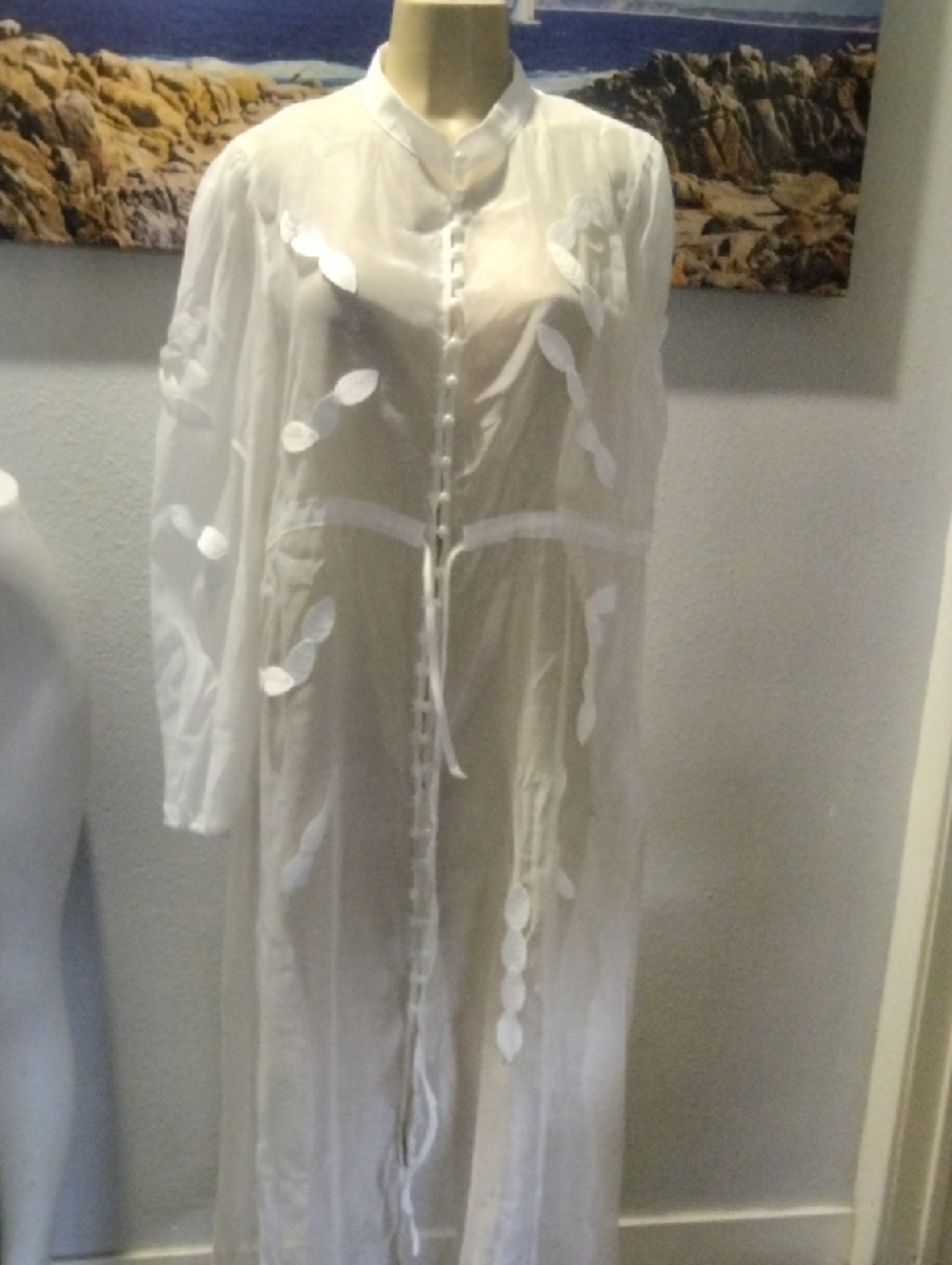 White Sheer Embroidered Women’s Swim Coverup